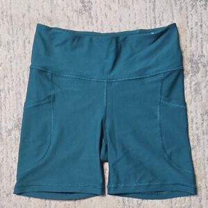 Size Medium Old Navy Teal Bike Shorts for Women, Activewear, Workout, Pockets